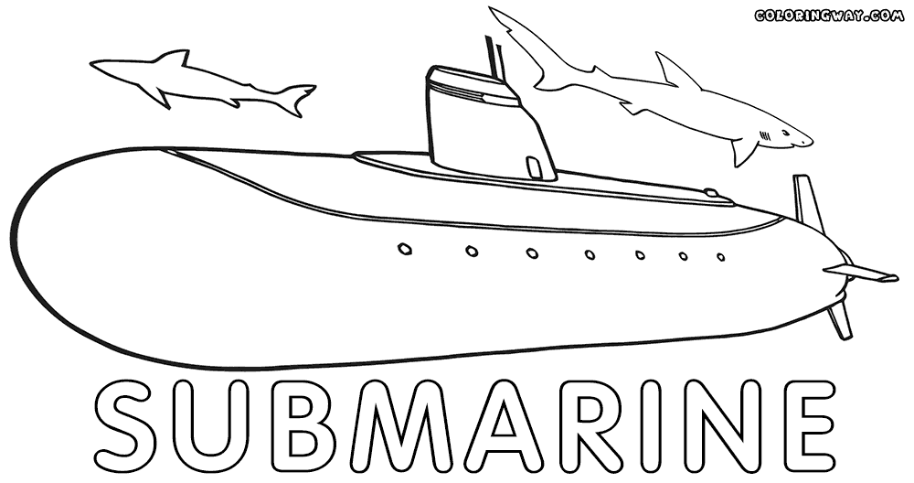 Submarine coloring #9, Download drawings