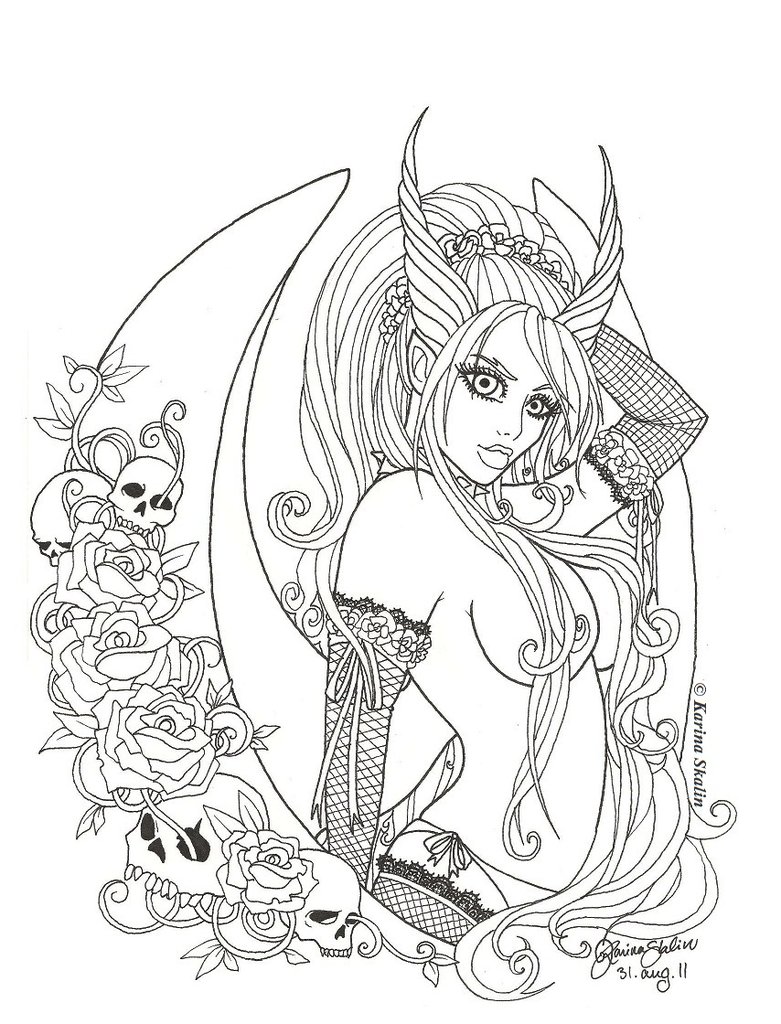 Succubus coloring #11, Download drawings