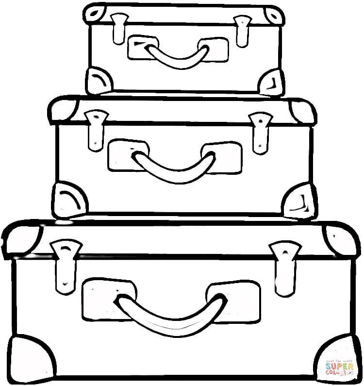 Suitcase coloring #15, Download drawings