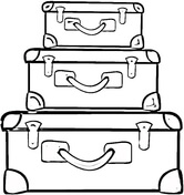 Suitcase coloring #17, Download drawings