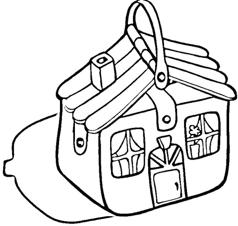 Suitcase coloring #1, Download drawings