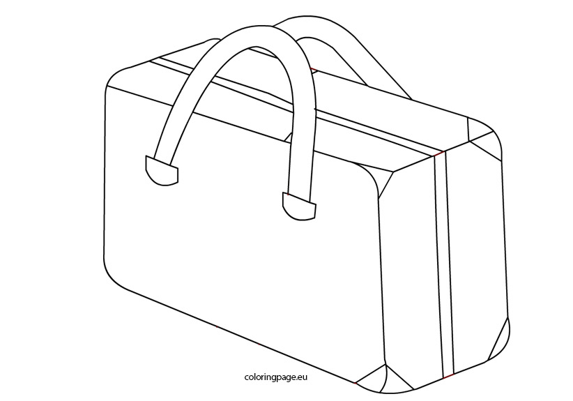 Suitcase coloring #7, Download drawings