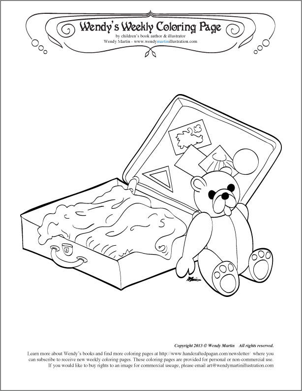 Suitcase coloring #3, Download drawings