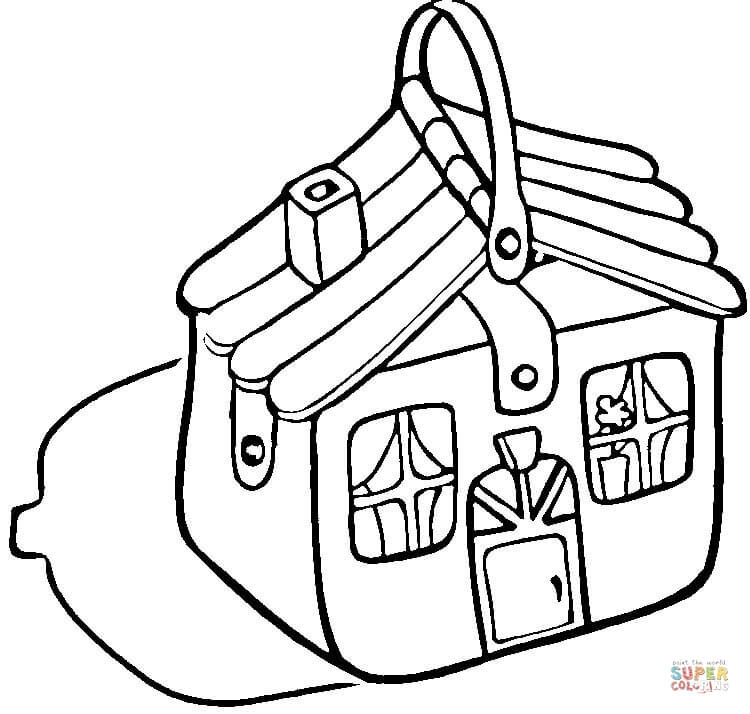 Suitcase coloring #4, Download drawings
