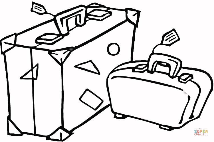 Suitcase coloring #14, Download drawings