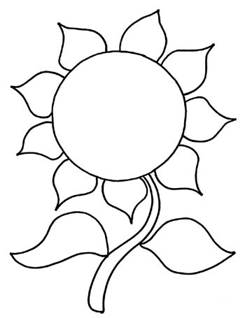 Sunflower coloring #16, Download drawings