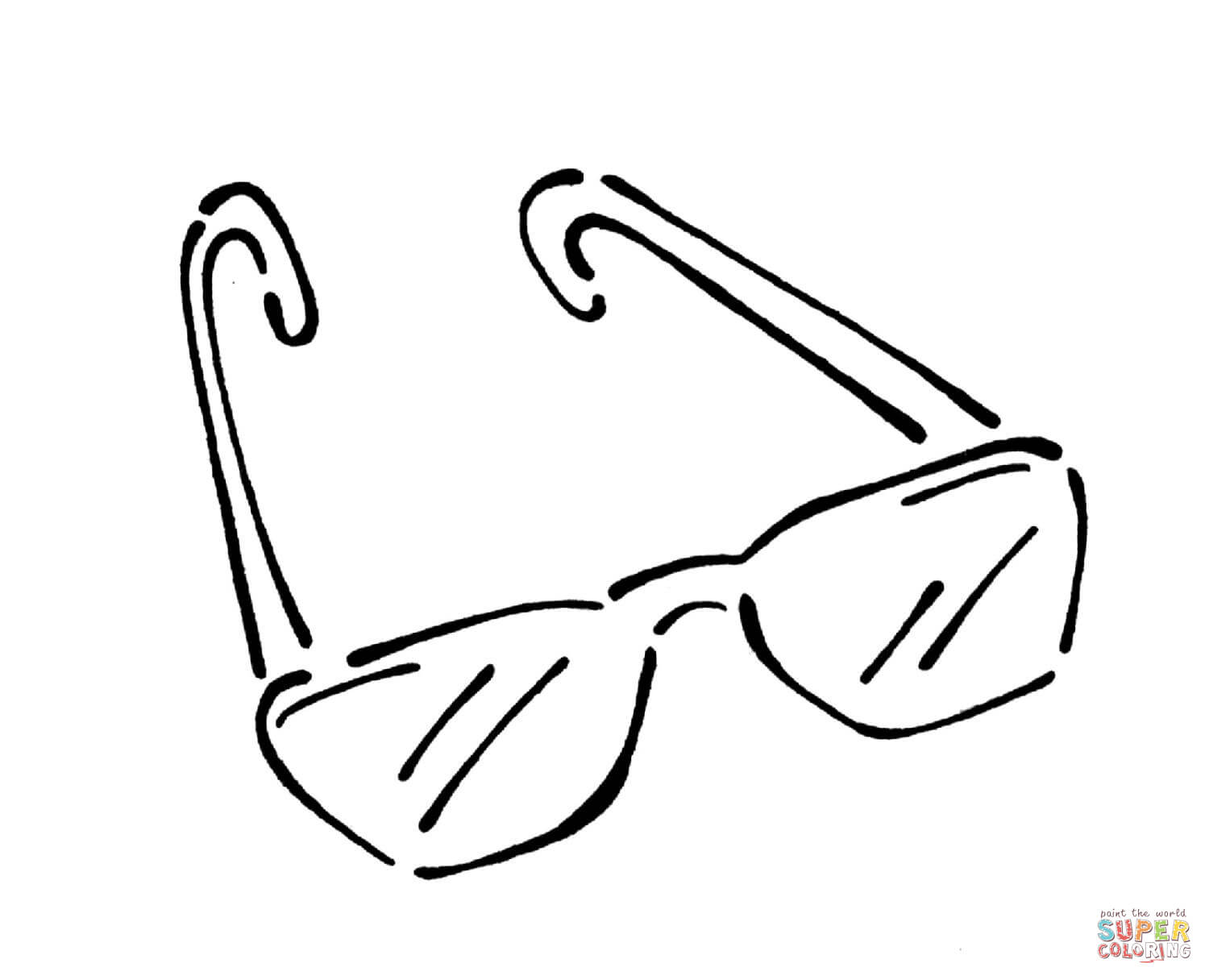 Sunglasses coloring #7, Download drawings