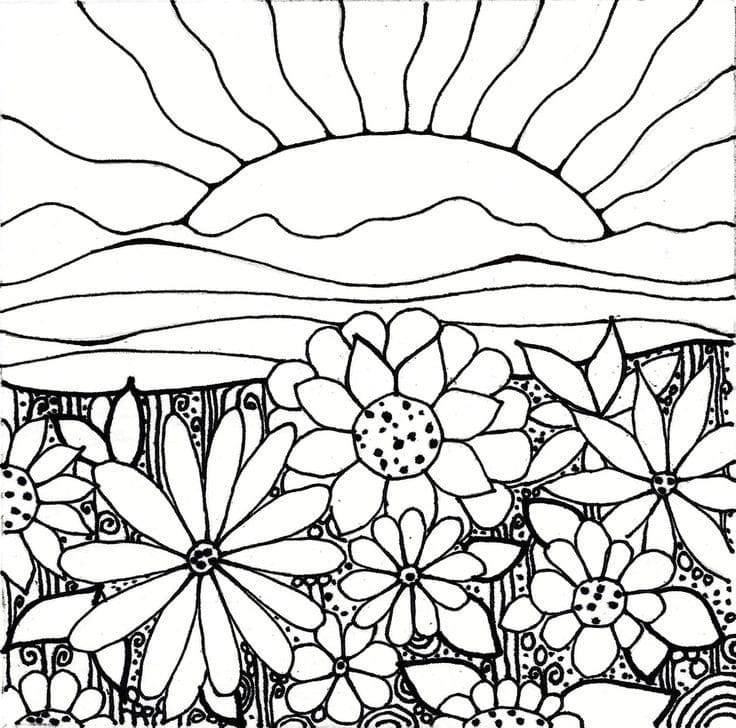 Download Sunset coloring for free Designlooter 2020 👨‍🎨