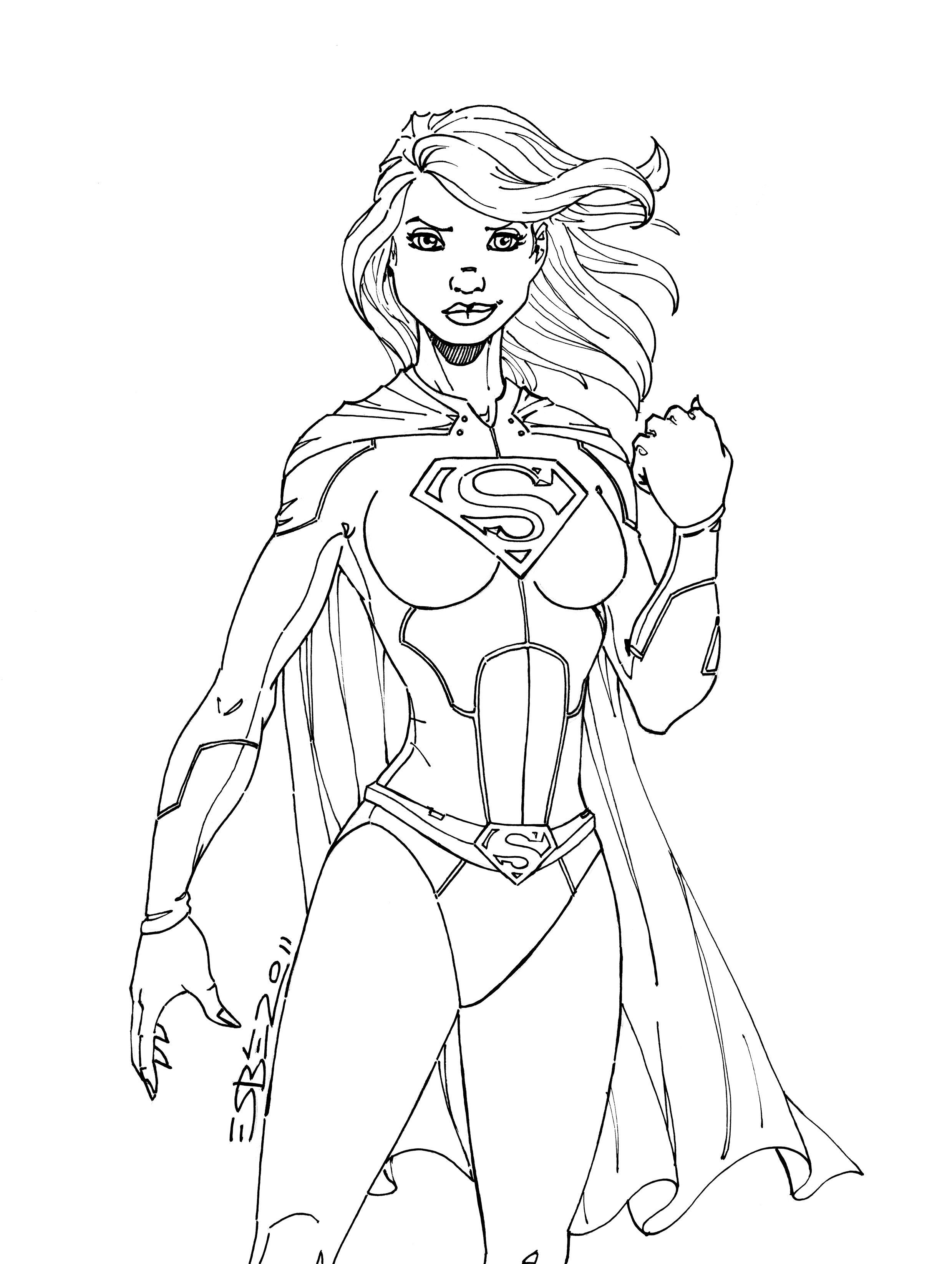 Supergirl coloring #19, Download drawings