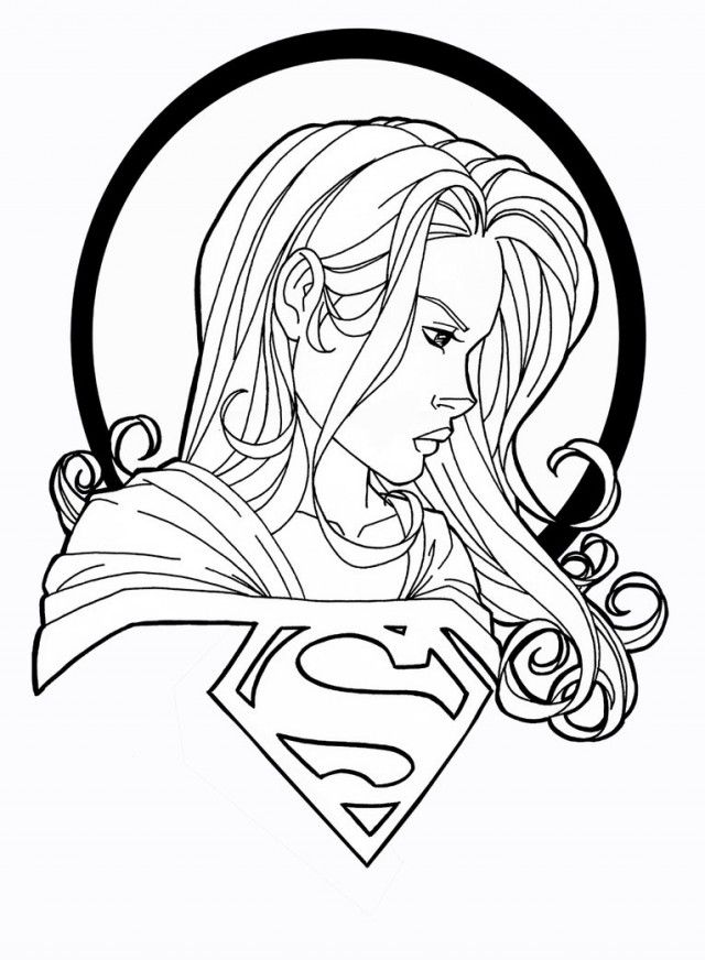 Supergirl coloring #9, Download drawings