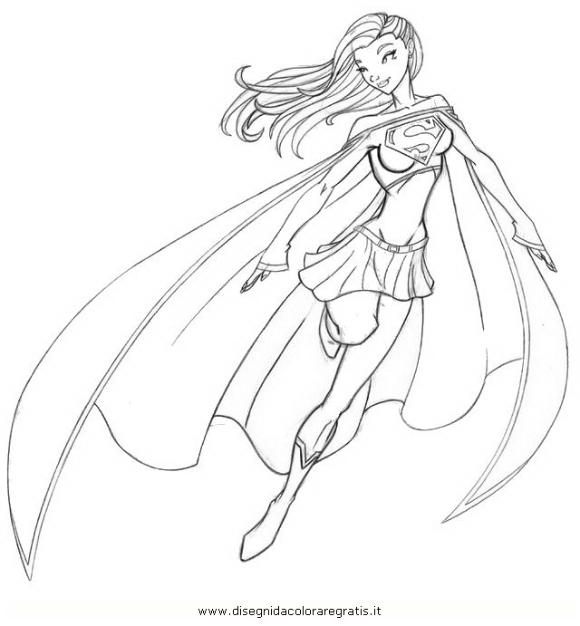 Supergirl coloring #13, Download drawings