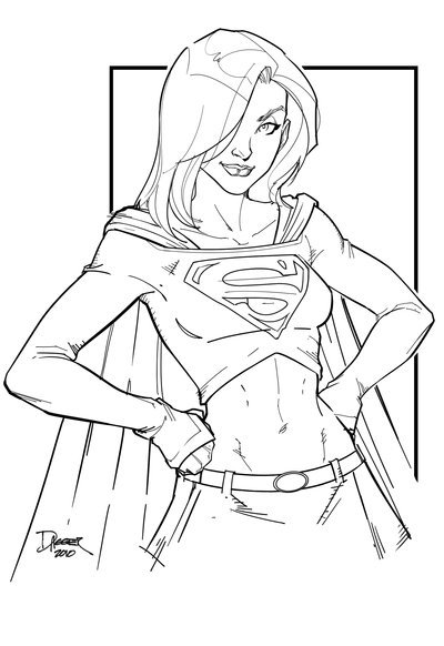 Supergirl coloring #8, Download drawings