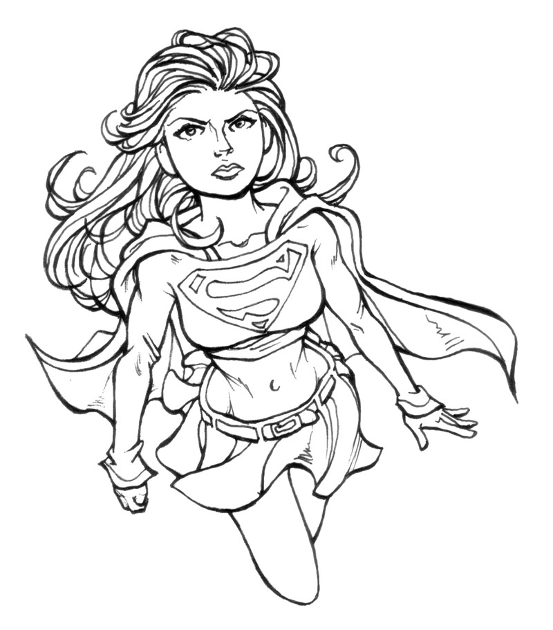 Supergirl coloring #11, Download drawings