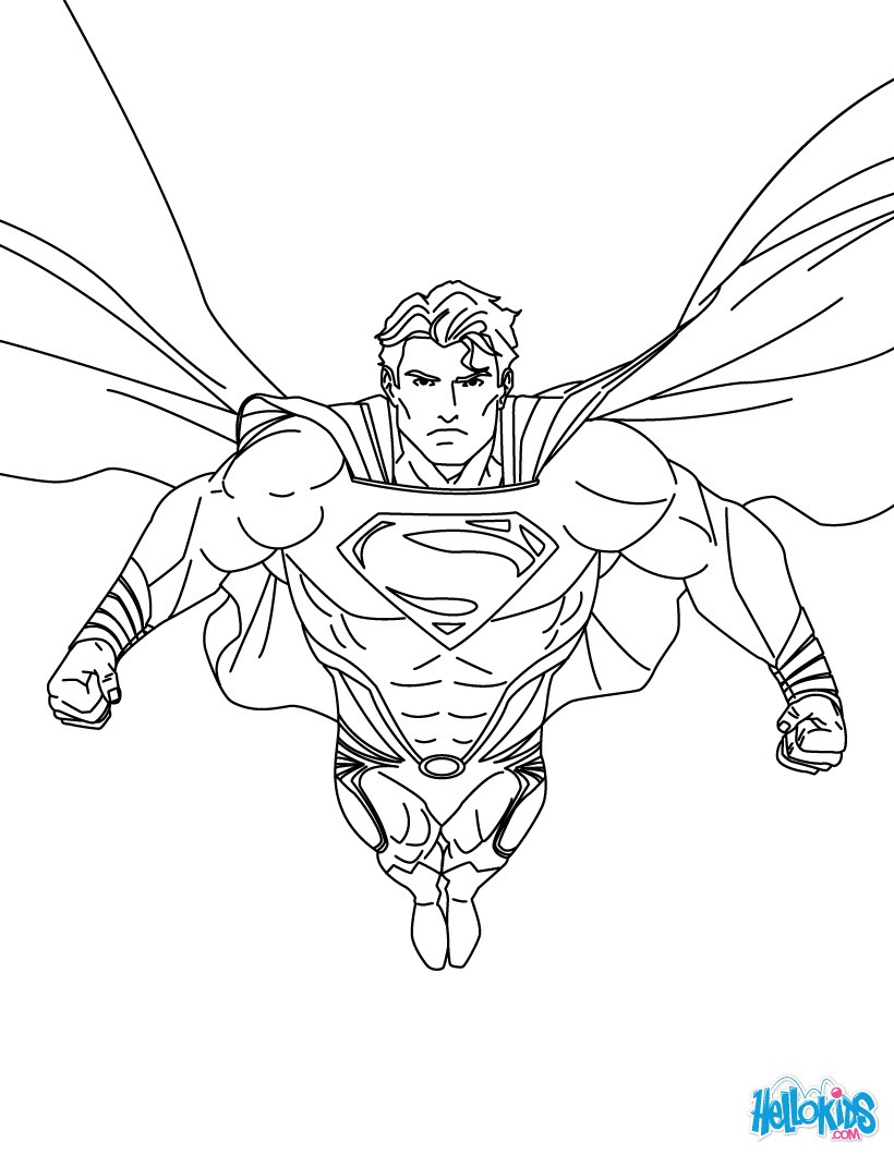 Superman coloring #8, Download drawings