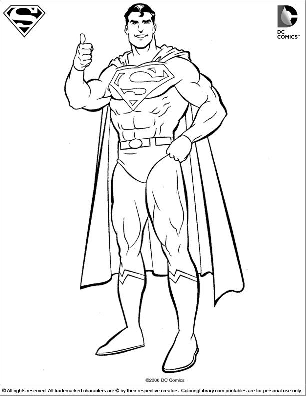Superman coloring #5, Download drawings