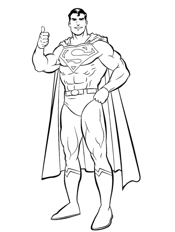 Superman coloring #2, Download drawings