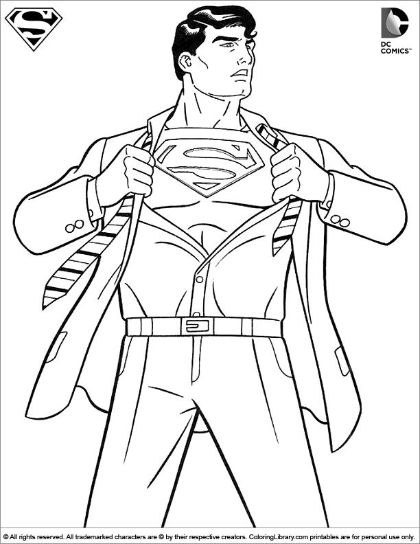 Superman coloring #7, Download drawings