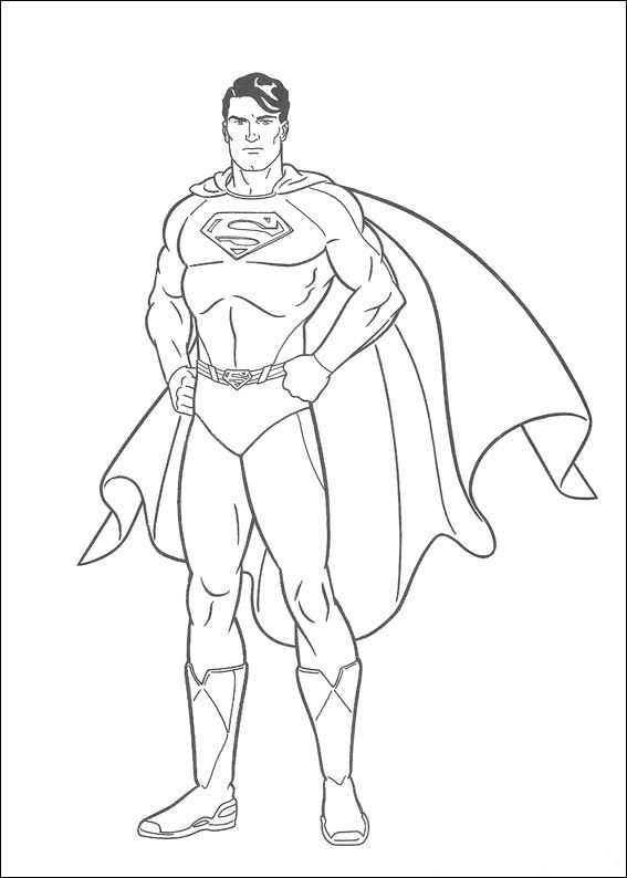 Superman coloring #6, Download drawings