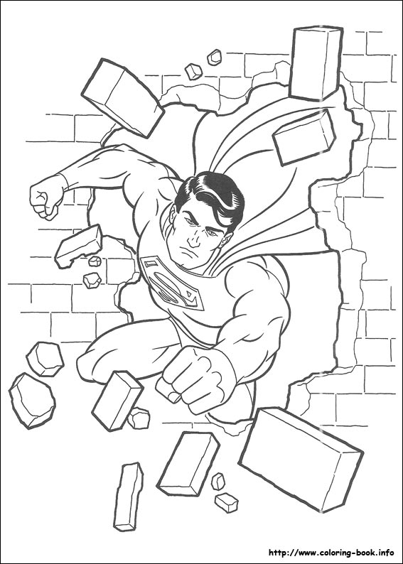 Superman coloring #9, Download drawings