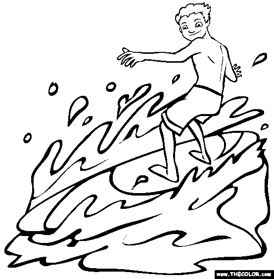 Surfer coloring #1, Download drawings