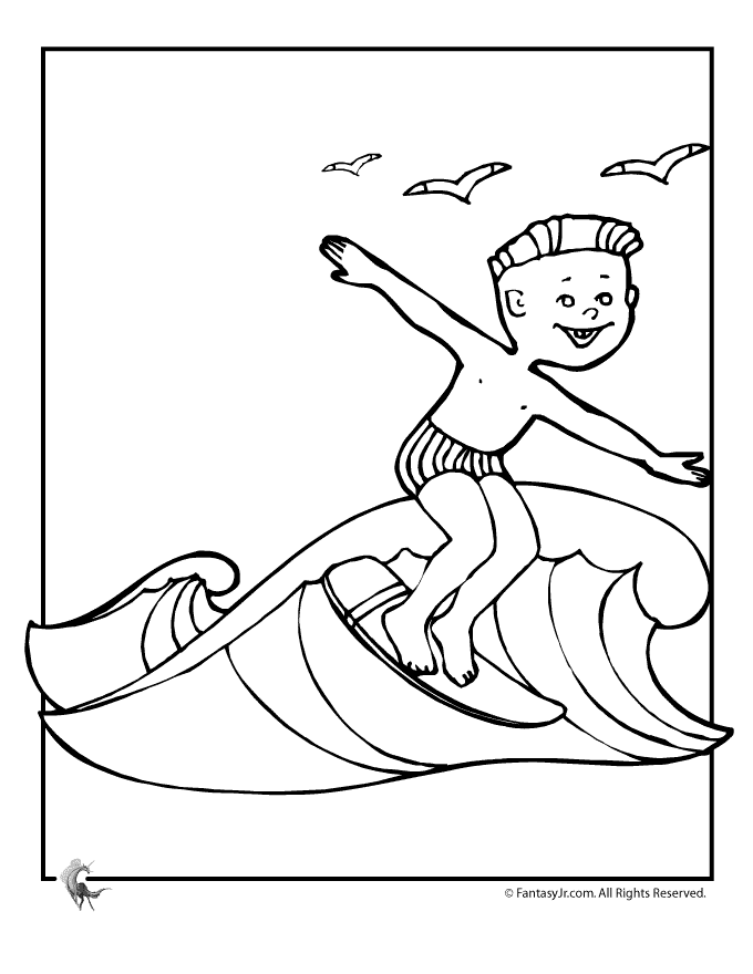 Surfing coloring #9, Download drawings