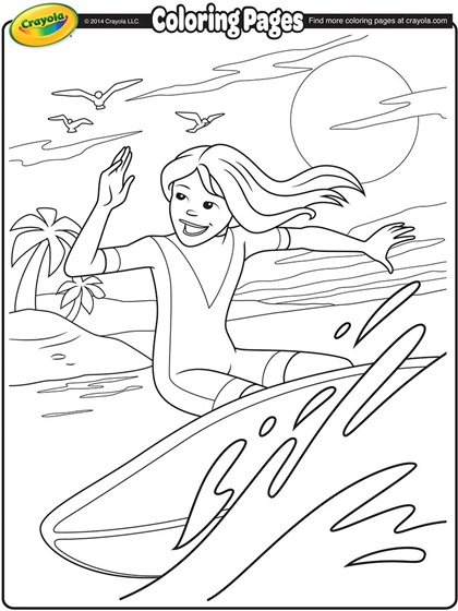 Surfing coloring #7, Download drawings