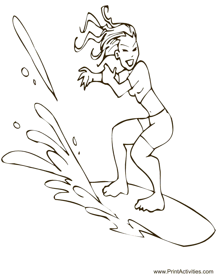 Surfer coloring #3, Download drawings