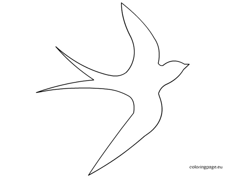Swallow coloring #5, Download drawings