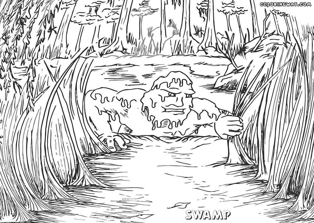 Swamp coloring #14, Download drawings