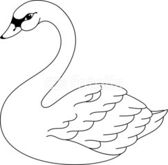 Swan coloring #20, Download drawings