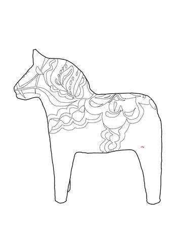 Swedish Moose coloring #6, Download drawings