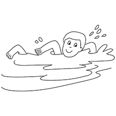 Swimming coloring #3, Download drawings