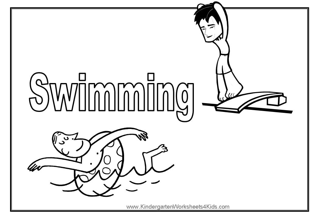 Swimming coloring #20, Download drawings