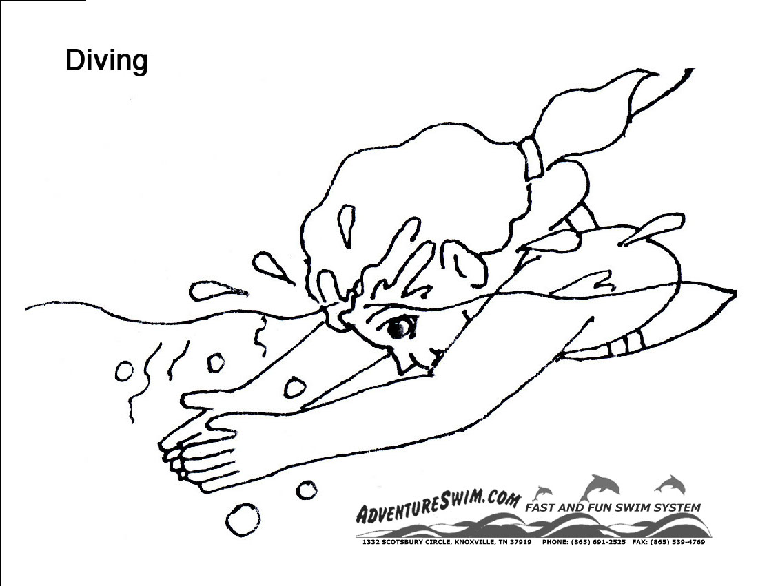 Swimming coloring #6, Download drawings