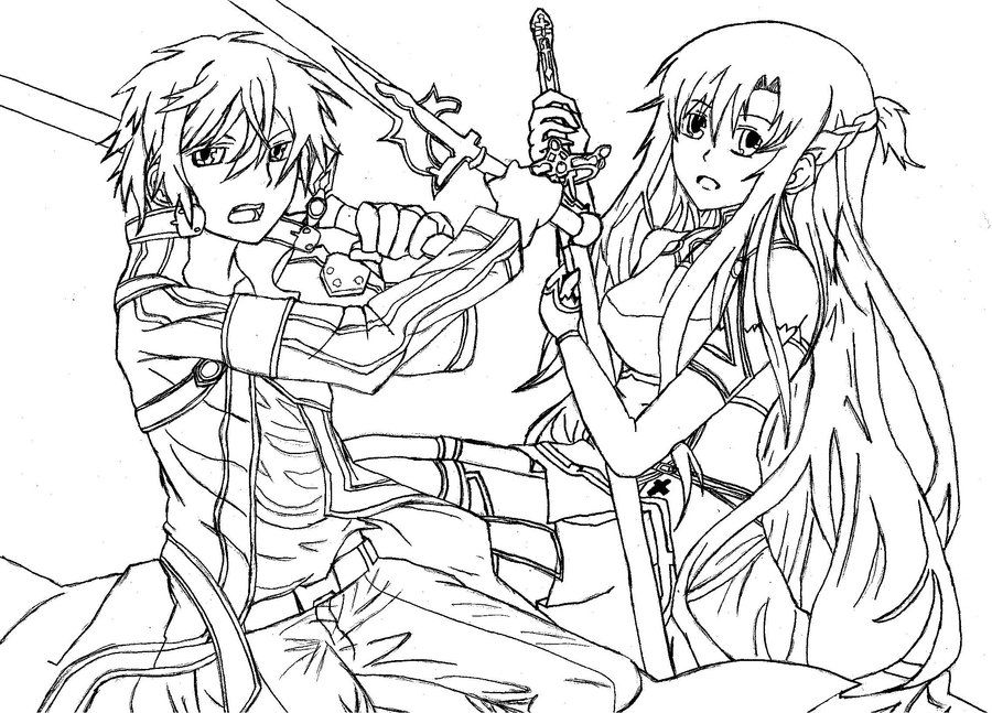 Sword Art Online coloring #5, Download drawings