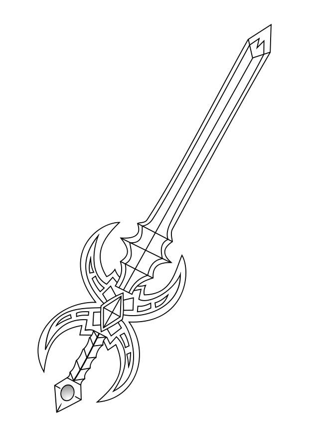 Sword coloring #9, Download drawings