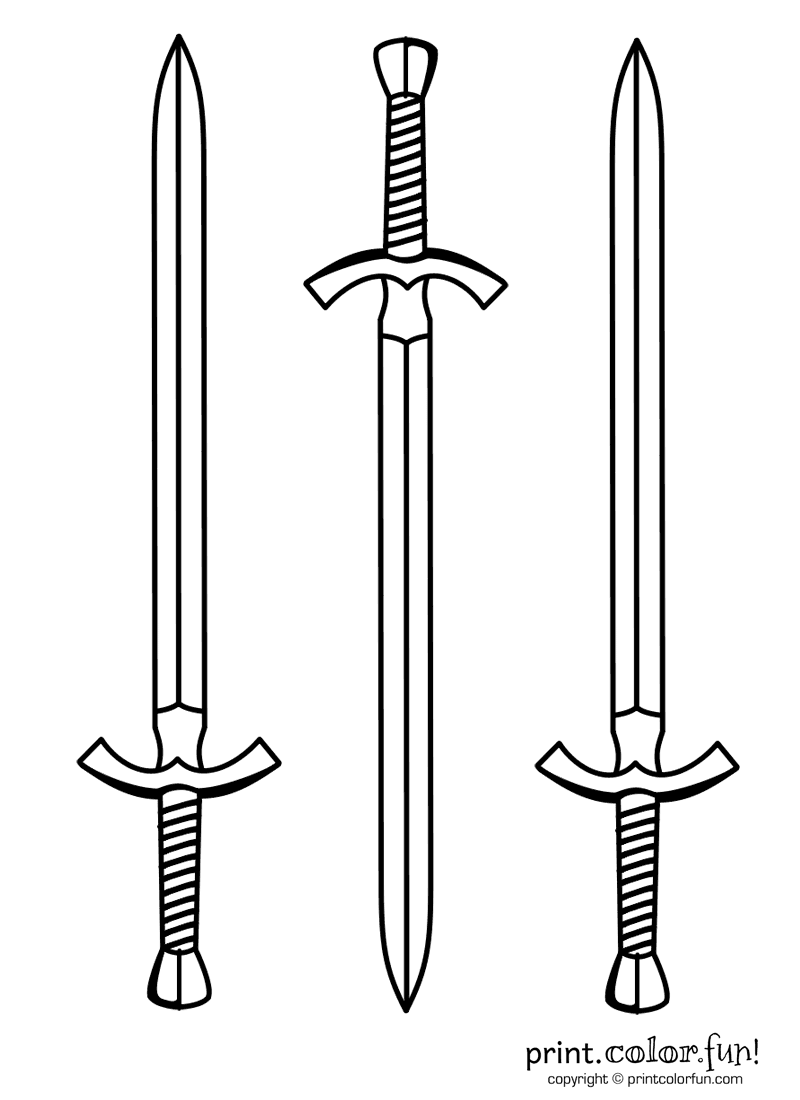 Sword coloring #15, Download drawings