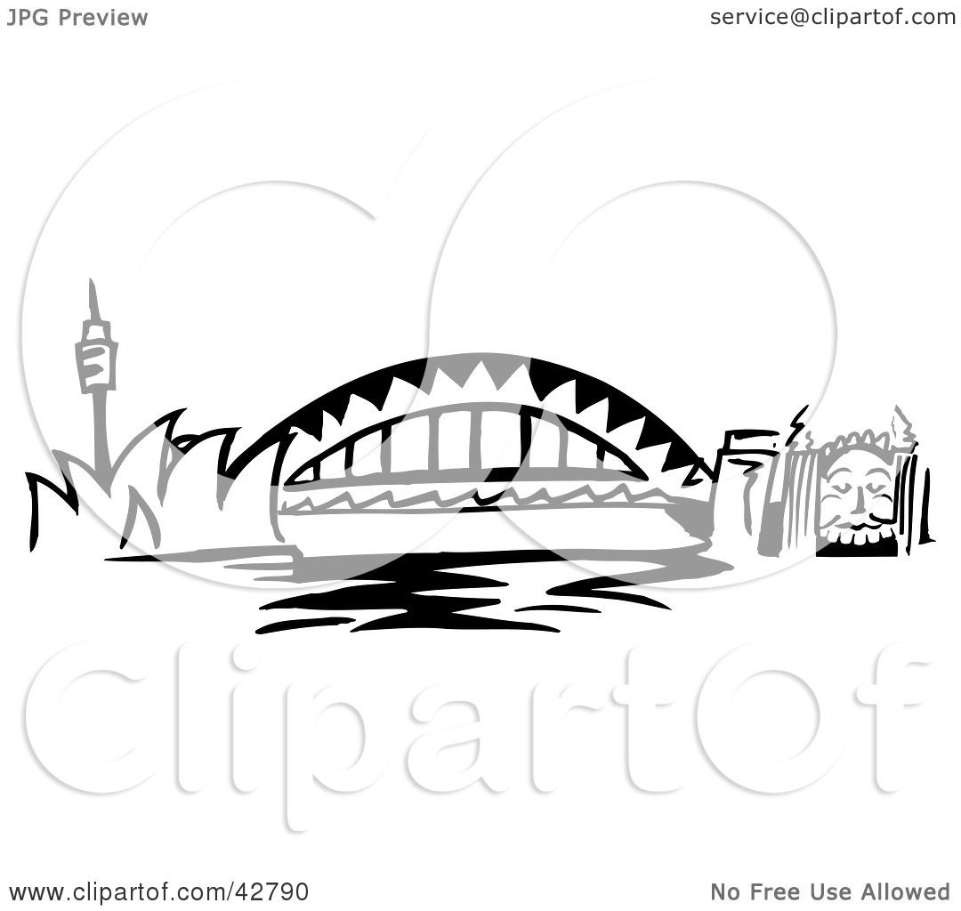 Sydney Harbour Bridge coloring #2, Download drawings