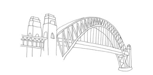 Sydney Harbour Bridge coloring #15, Download drawings