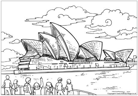 Sydney Opera House coloring #19, Download drawings