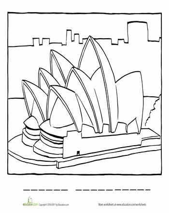 Sydney Opera House coloring #14, Download drawings
