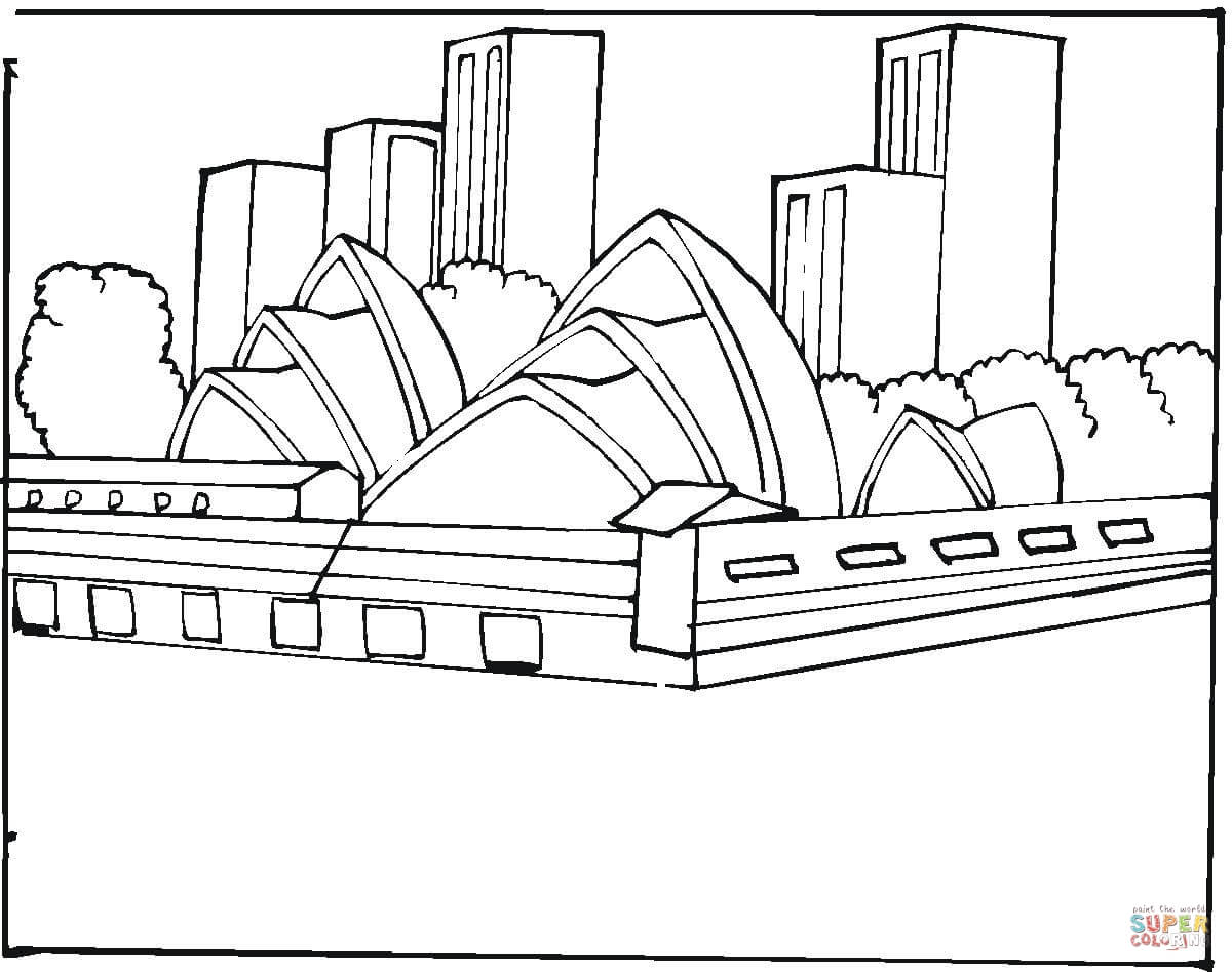 Sydney Opera House coloring #3, Download drawings