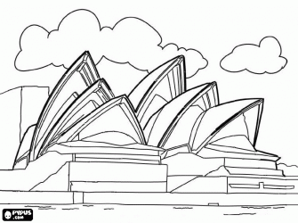 Sydney Opera House coloring #6, Download drawings