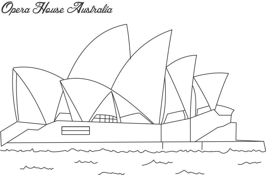 Sydney Opera House coloring #13, Download drawings