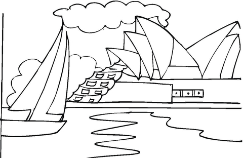 Sydney Opera House coloring #1, Download drawings