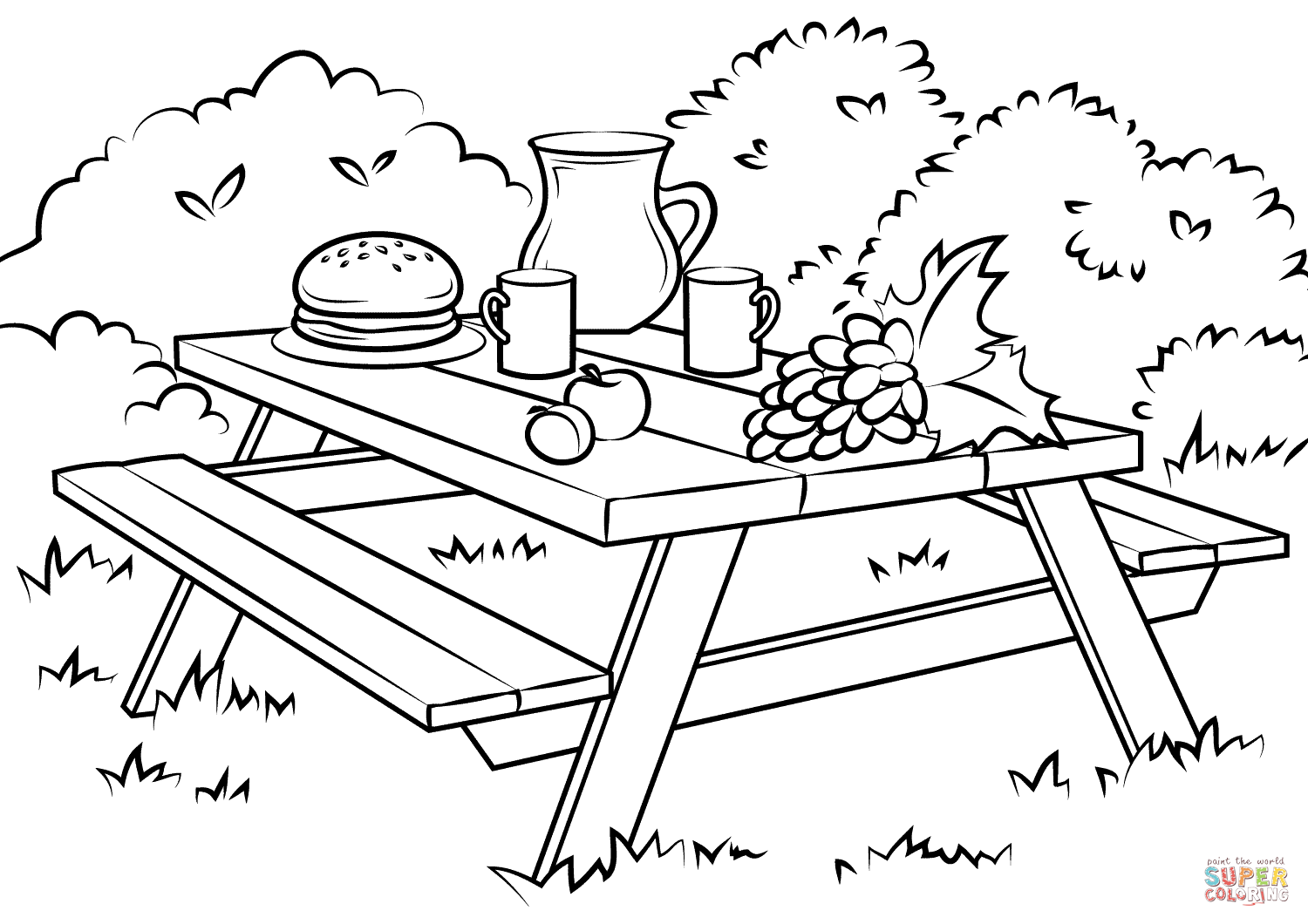 Table coloring #10, Download drawings
