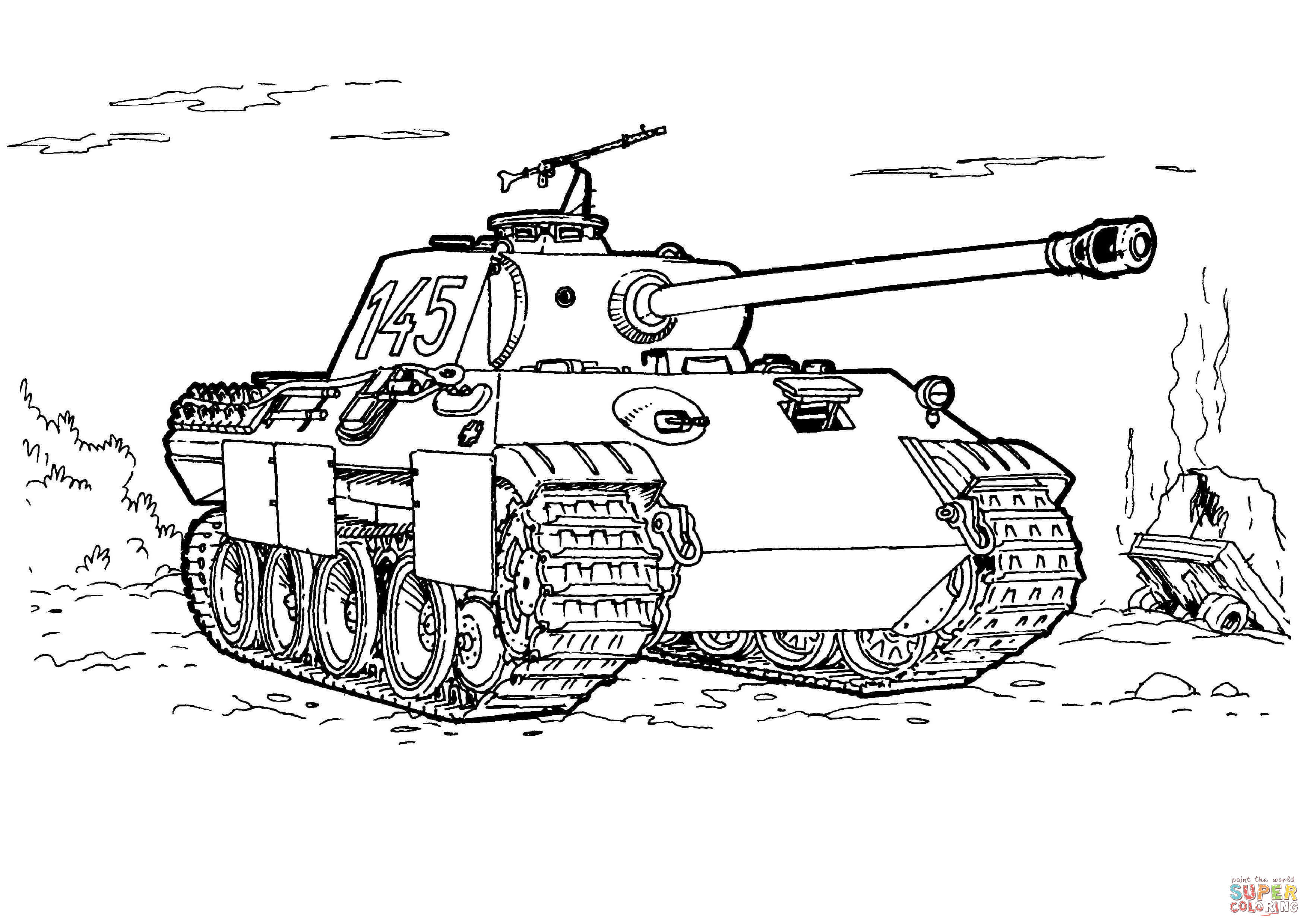 Tank coloring #2, Download drawings