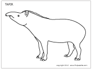 Tapir coloring #18, Download drawings