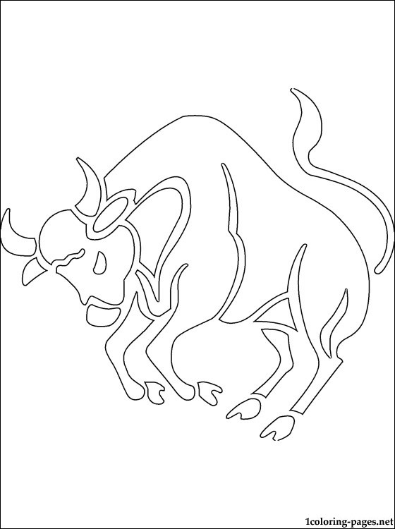 Taurus coloring #3, Download drawings