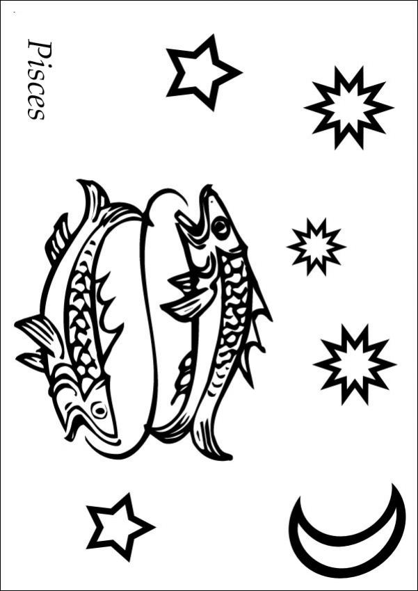 Pisces coloring #11, Download drawings